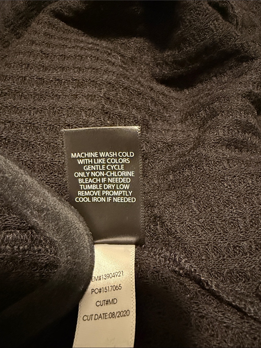 Torrid WORN ONCE Super Soft Black Button Front Waffle Knit Cardigan Size 1 - Picture 6 of 6